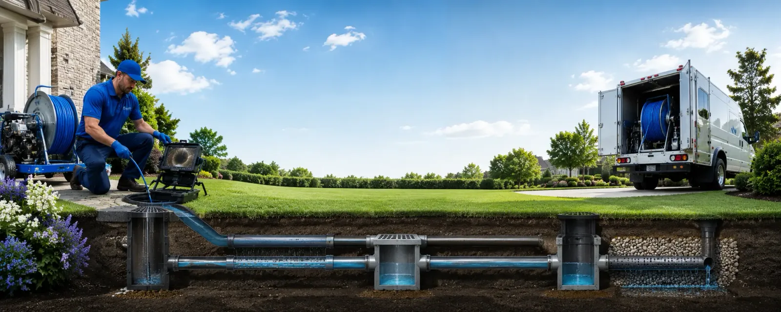 Outdoor drain cleaning information for East Leroy, MI